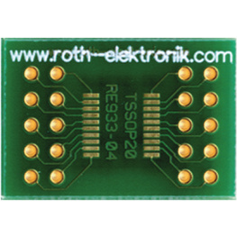 RE933-04, Laboratory card FR4 Epoxide + chem. Ni/Au TSSOP20 Adapter, Roth Elektronik