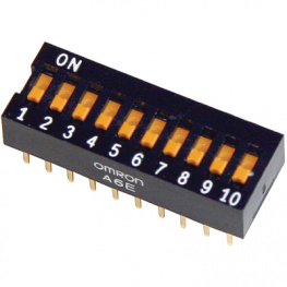 A6E-4101, Переключатель: DIP-SWITCH; Кол-во секций:4; ON-OFF; 0,025A/24ВDC, Omron