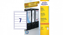 L4760-100, Filing Labels,100 sheets/700 labels, 38 x 192 mm, White, Zweckform