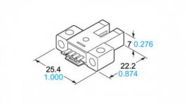 PM-K54P, U-shaped photoelectric sensor 0. . .5 mm, Panasonic