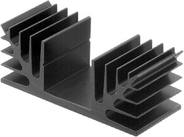 SK 08/1000/SA, Heat sink 1000 mm 1.4 K/W black anodised, Fischer Elektronik
