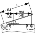 Micro switch Flat lever L=25 mm Flat lever