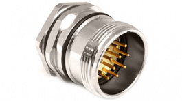 PXMBNI23FPM19ASC, Разъем: M23; гнездо; PIN:19; "папа"; пайка; на панель, гайка сзади, Bulgin