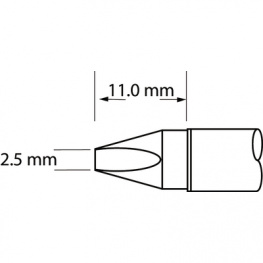 SFV-CH25, Soldering Tip Chisel 2.5 mm 390 °C, Metcal
