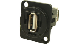 CP30208NMB, USB Adapter in XLR Housing, 4, USB 2.0 A, Cliff