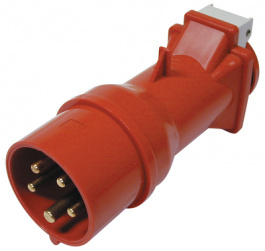 STEKO CEE16/5/T25, Adapter for CEE plug CH type 25 Red CEE 5P red, Steffen