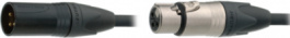 NMKS6-BL, Audio cable XLR m - f 6 m Black, Contrik
