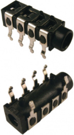 FC68128, Гнездо; Jack 3,5мм специальный; "мама"; Контактные группы:4; THT, Cliff