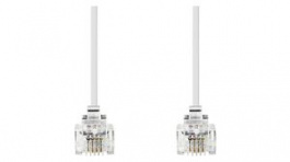 RND 765-00105, Telephone Cable, RJ11 Plug - RJ11 Plug, Flat, 10m, White, RND Connect