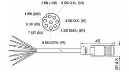 KI-8-67-10-S, Cable Suitable for LMSMA35, Wachendorff