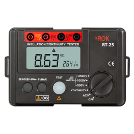RT-25 + поверка, Цифровой мегаомметр RGK RT-25 с поверкой, RGK