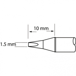 SFP-CH15, Soldering Rework Cartridge Chisel 1.5 mm 390 °C, Metcal