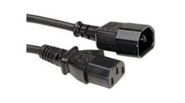 356.120, IEC Device Cable IEC 60320 C14 - IEC 60320 C13 1m Black, Bachmann