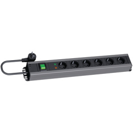 300.005, Outlet Strip, 12xF (CEE 7/3), 2 m, Bachmann