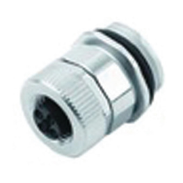 99 0634 500 04, Panel mount socket 4-pole T-coding Poles 4 12 A 60 VDC, Binder