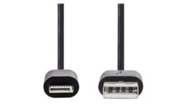 CCGP39300BK20, Sync and Charge Cable Apple Lightning - USB A Plug 2m Black, Nedis (HQ)