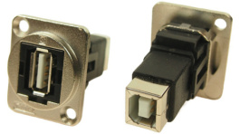 CP30209NM, USB Adapter in XLR Housing, 4, 1 x USB 2.0 A, 1 x USB 2.0 B, Cliff