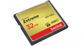 SDCFXSB-032G-G46, Memory Card, 32GB, CompactFlash, 120MB/s, 85MB/s, Sandisk
