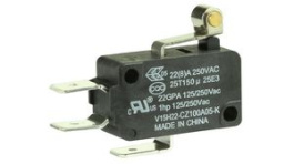 V15H22-CZ100A05-K, Микропереключатель; с рычагом (с роликом); SPDT; 22A/250ВAC, Honeywell