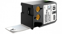 1868708, XTL Laminated Cable Labels Black on White, Dymo