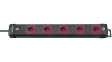 8002085 Outlet strip, 5 x 90°xType 13, 3 m, Type 12