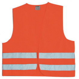 WARNWESTE ORANGE, High-visibility waistcoat flourescent orange, Sioen