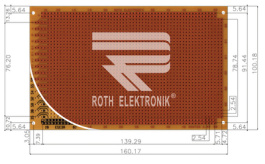 RE323-HP, Laboratory card Phenol hard-paper FR2, Roth Elektronik