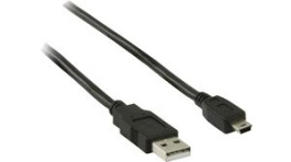 CCGP60300BK50, USB 2.0 Cable A Male - Mini 5-p Male 5 m Black, Nedis (HQ)