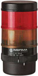 697 420 55, Signalling column Kompakt 71, red/yellow, WERMA Signaltechnik