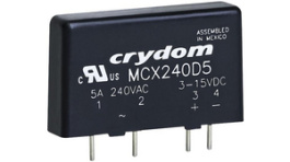 MCX240D5, Реле: полупроводниковое; Uупр:3?15ВDC; 5А; 12?280ВAC; THT; SIP, Sensata