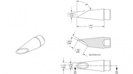 SMTC-1186, Rework Cartridge Hoof 3.0 mm 390 °C, Metcal