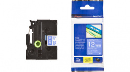 TZE535, Label Tape 12 mm White on Blue 8 m, Brother