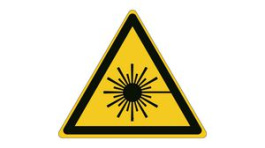 PIC W004-TRI 015-PE-SHEET/1 [54 шт], ISO Safety Sign - Warning, Laser Beam, Triangular, Black on Yellow, Vinyl, Warning, 54pcs, Brady