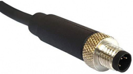 PXPTPU08FIM04ACL010PUR, Разъем: M8; "папа"; PIN:4; прямой; с амортизатором, с проводом, Bulgin