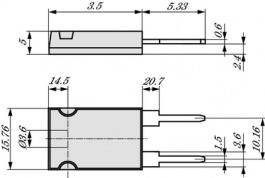 LTO100FR1000FTE3, Power resistor 0.1 Ohm 100 W +- 1 %, Vishay