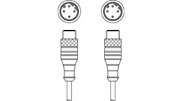 KB ET-5000-SSA, Interconnection cable,5 m,M12 / 4-pole, LEUZE ELECTRONIC