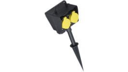 394.182, Garden socket outlet, 4xF (CEE 7/3), 2 m, Bachmann