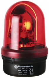 88510075, Rotating Mirror Lamp, 24 VAC/VDC, Halogen, WERMA Signaltechnik