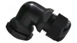 RND 465-00880, Bend Cable Gland, M22 x 1.5, Polyamide, Black, IP68, RND Components