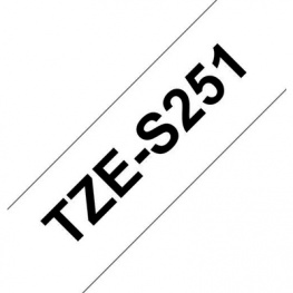 TZE-S251, Label Tape 24 mm Black on White 8 m, Brother
