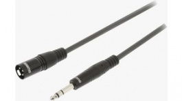 SWOP15100E15, XLR Stereo Cable 1.5 m Dark Grey, Sweex