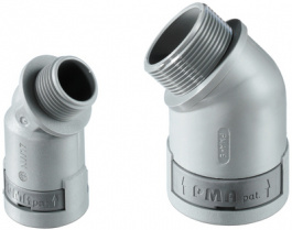 SVAD-M160GT, Fitting 45° elbowNW10 Grey, PMA AG (Cable protection)