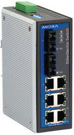 EDS-308-MM-ST-T, Switch 6x 10/100 2x 100FX ST/MM -, Moxa