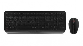 JD-7000PN-2, GENTIX Wireless Keyboard and Mouse, 2000dpi, FR France/AZERTY, USB, Black, Cherry