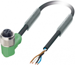 SAC-4P- 3,0-PUR/M12FR, Соединительный кабель; M12; PIN:4; угловой; 3м; вилка; 250ВAC; 4А, Phoenix Contact