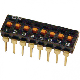 A6T-4104, Переключатель: DIP-SWITCH; Кол-во секций:4; ON-OFF; 0,025A/24ВDC, Omron