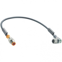 RST 4-RKWT/LED P 4-225/1 M, Connecting cable M12 (90deg) Coupling M12 Plug 1 m, Lumberg Automation (Belden brand)