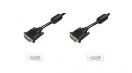 AK-320101-050-S, Video Cable, DVI-D 24 + 1-Pin Male - DVI-D 24 + 1-Pin Male 5m, DIGITUS