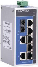 EDS-208A-M-SC-T, Switch 7x 10/100 1x 100FX SC/MM -, Moxa