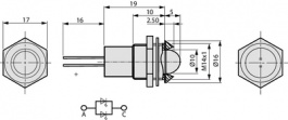 WU-I/A-R10, Indicator LED red 10 mm, Vossloh